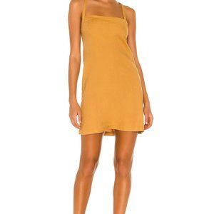 Monrow - Linen Strappy Dress, color: tobacco, size S